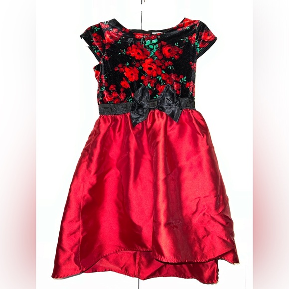 The Children’s Place Floral Velour Dress - Picture 1 of 10